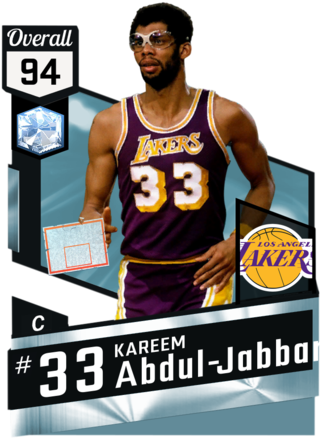 '83 Kareem Abdul-jabbar Myteam Diamond Card - Kyrie 2k17 Rating Card (321x450), Png Download