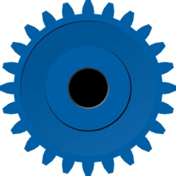Steam Gear Vector Clip Art - Gear Clipart (600x600), Png Download