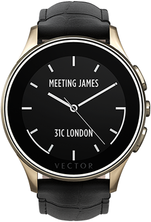 Smart Wearable Gear Vector Luna Smart Watch Champagne - Vector Watch (300x440), Png Download