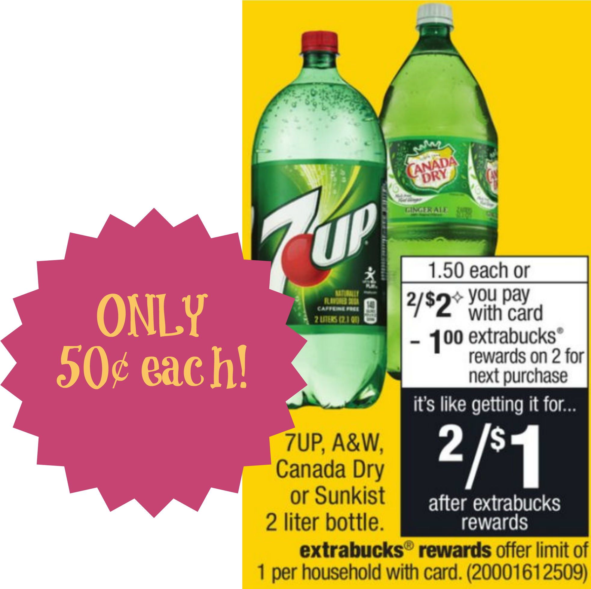 Cvs 7up Deal - 7up Cherry, 2 L Bottle (2000x2000), Png Download