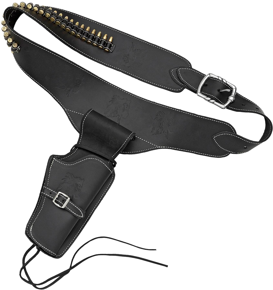 Revolver Cartridge Belt W/ 24 Dummy Rounds - Handgun Holster (1000x1000), Png Download