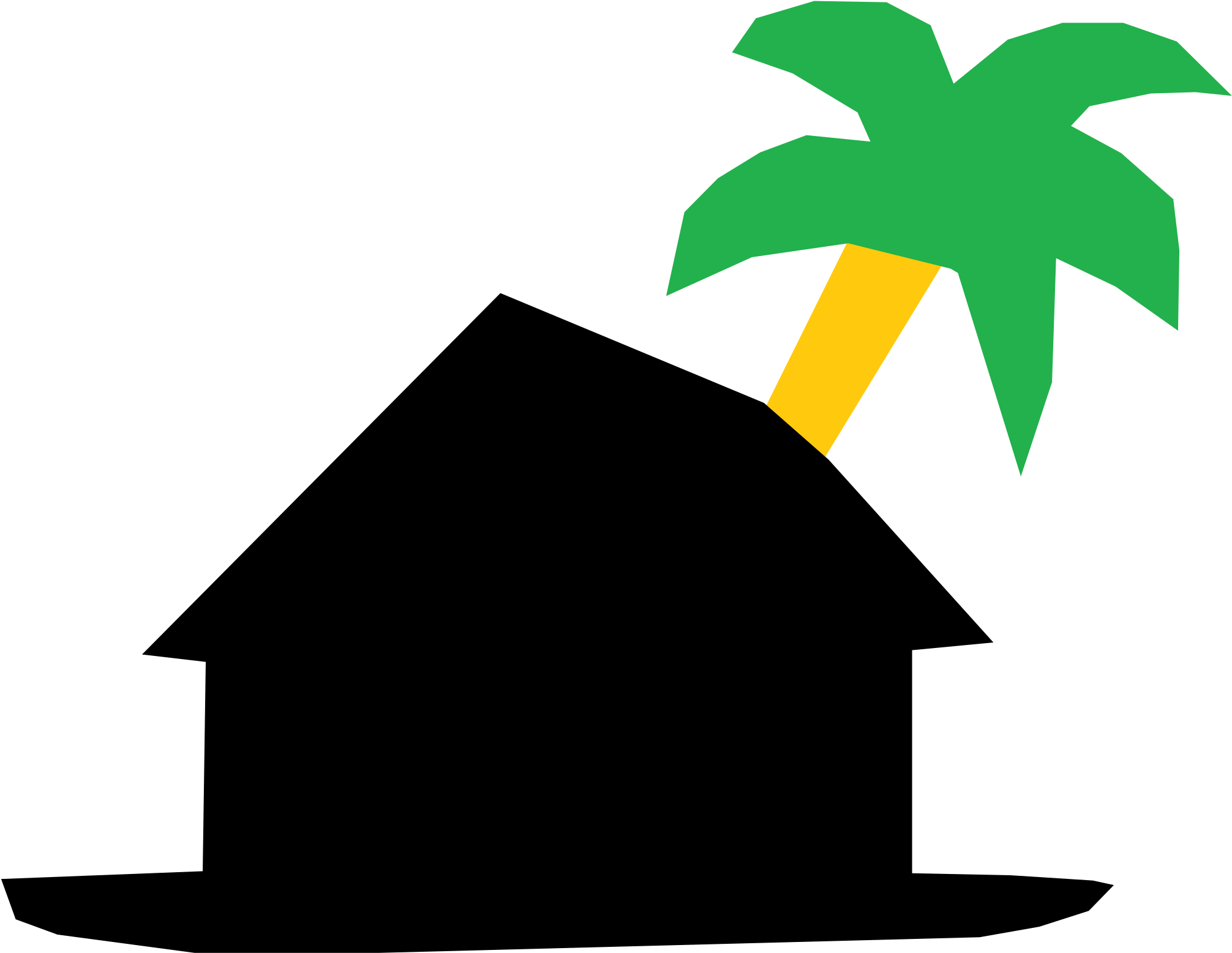 This Free Icons Png Design Of Beach House Refixed (2400x1840), Png Download