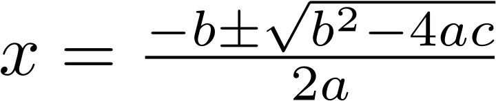 Quadratic Formula (800x247), Png Download