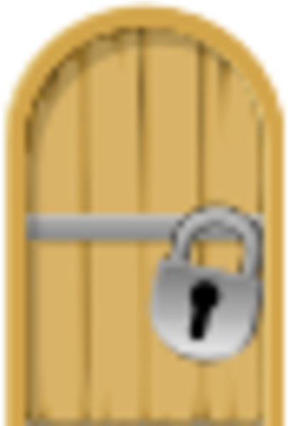 Locked Door Clip Art (600x600), Png Download