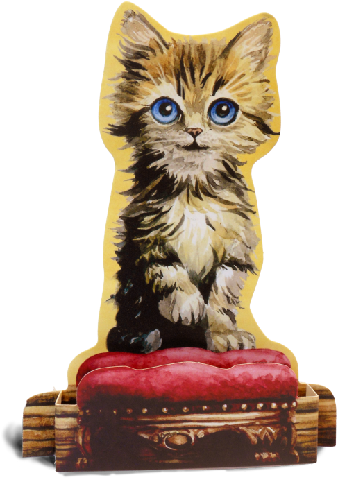 Cat Fluffy Print Med - Illustration (523x733), Png Download