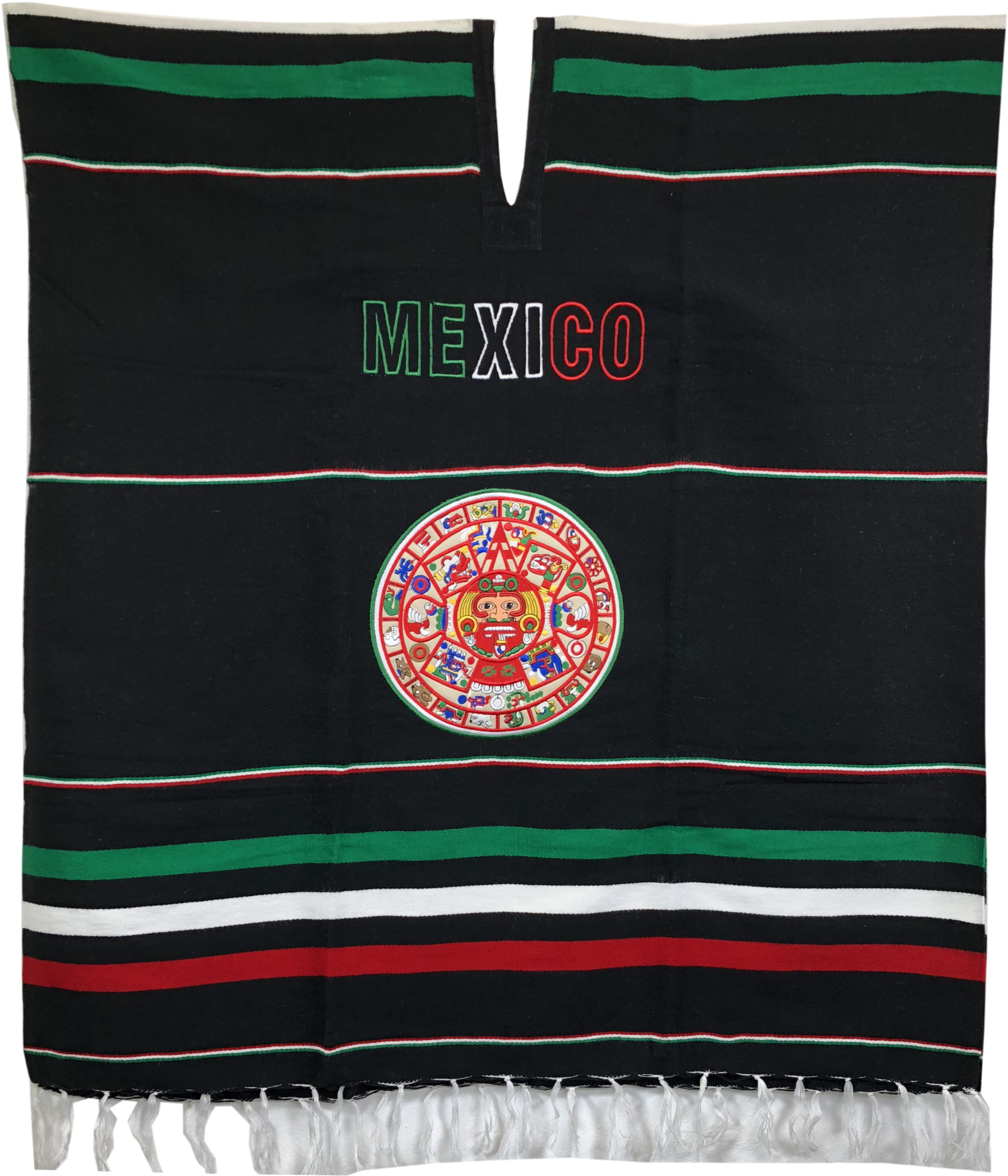 Aztec Calendar Unisex Poncho Genuine Made In Mexico - Aztec Calendar (1766x2048), Png Download