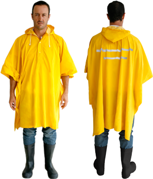 Mexican Poncho Png For Kids - Impermeable Capamanga (500x354), Png Download