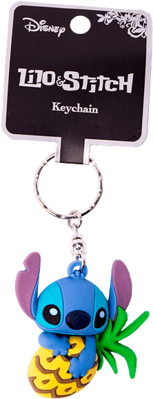 Stitch Pineapple Keychain (600x600), Png Download