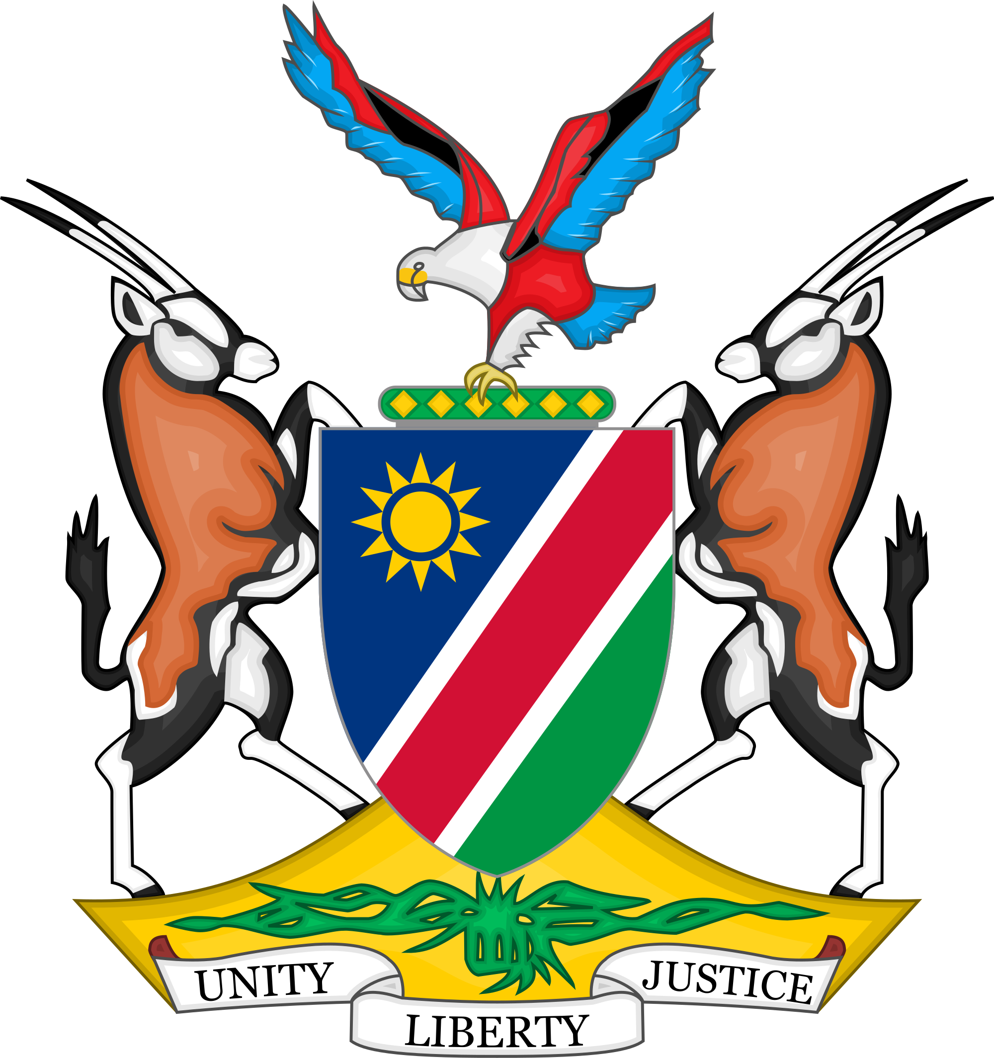 Fish Crest Symbol Clipart - Namibia Coat Of Arms Logo (2000x2129), Png Download