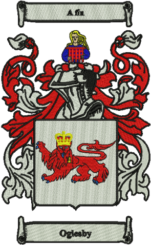Oglesby Crest Logo Digitization By Finest Digitizing - James Family Crest Wales (1024x492), Png Download