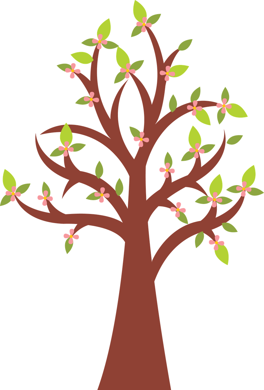 Passarinhos 2 - Minus - Molde De Arvore Com Passarinhos (900x1327), Png Download