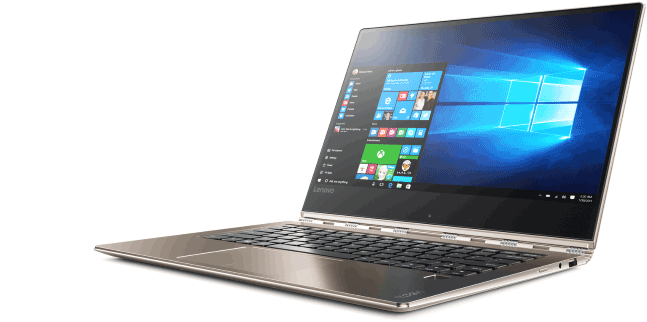 4984 Lenovo Yoga 910 Convertible In Gold - Lenovo Yoga 910 Platinum Silver (842x480), Png Download
