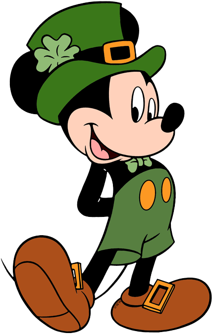 Disney Holidays Clip Art - Mickey Mouse St Patricks (430x678), Png Download