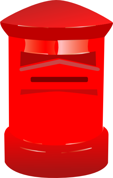 Red Mailbox Letter Delivery Clipart - Post Box Clipart Png (378x596), Png Download