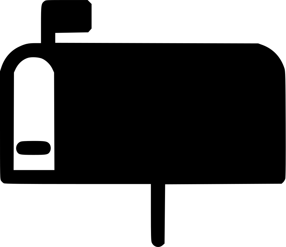 Mail Box - - Glyph (981x846), Png Download