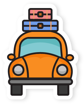 Designed By Rebecca Martinez - Road Trip Png Stickers (408x409), Png Download