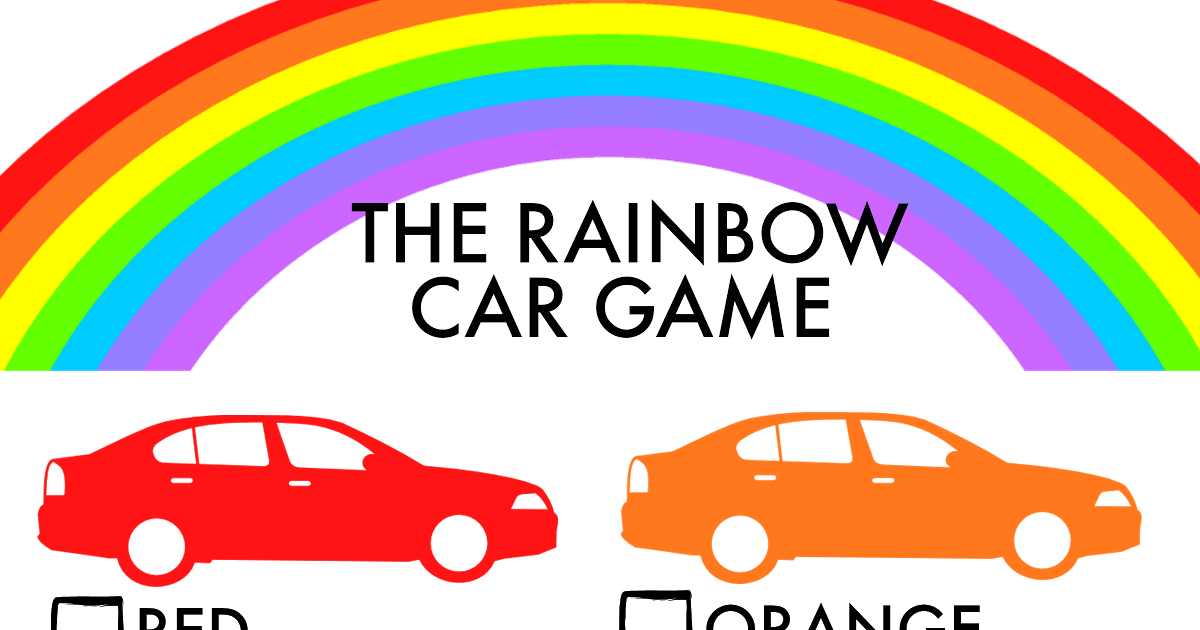 Rainbow Car Game - Car Svg (1200x630), Png Download
