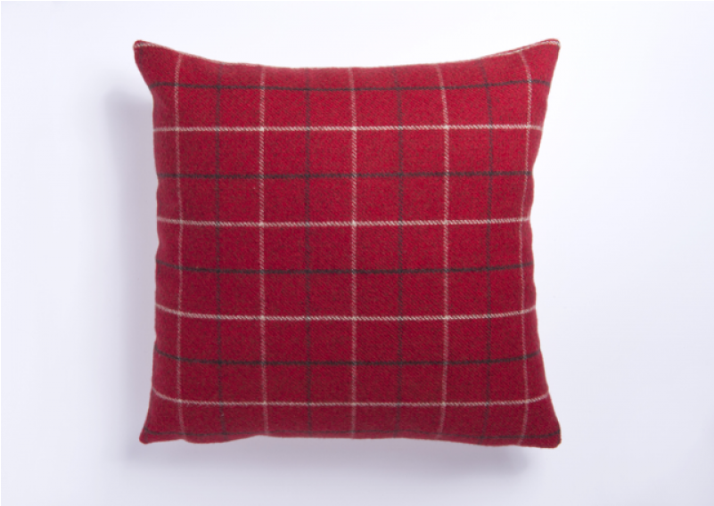 Large Highland Mist Check Cushion Cover 22in X 22in - Throw Pillow (800x927), Png Download
