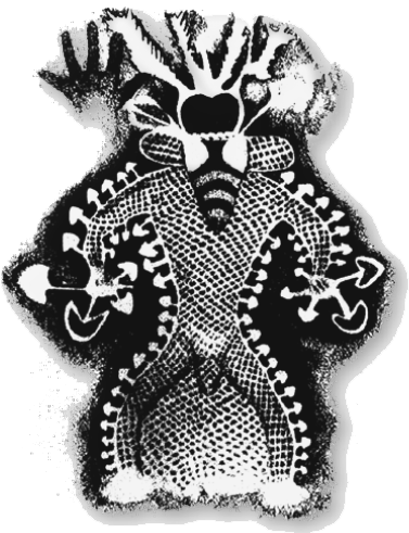 The “bee Shaman” Of Northern Algeria - Tassili N Ajjer Mushroom (383x490), Png Download