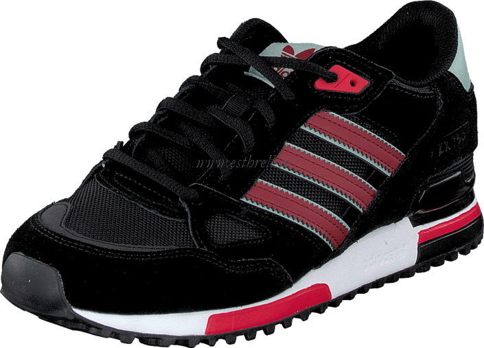 Adidas Originals Zx 750 Core Black/rust Red/mist Slate - Shoe (705x507), Png Download