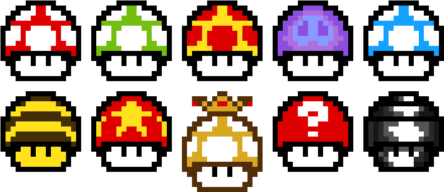 Mario Shrooms - Mario Mushroom (900x400), Png Download
