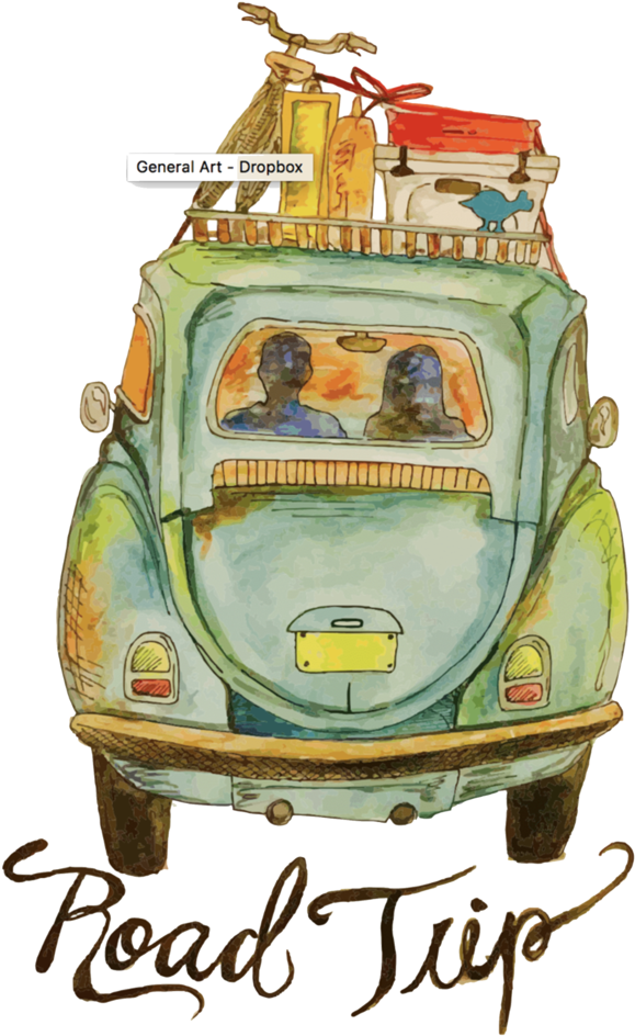 Road Trip - Illustration (1024x1024), Png Download