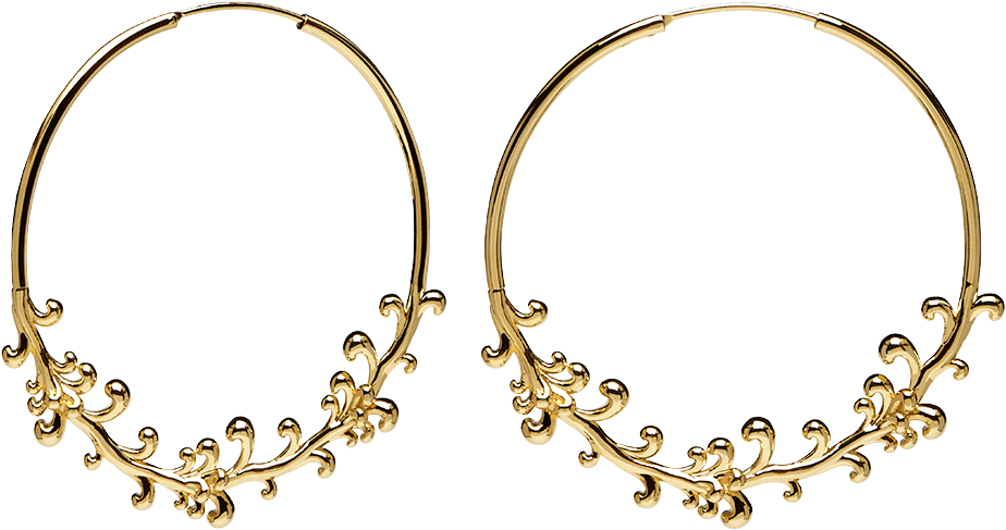 California Gold Earrings California - Earring (1000x1000), Png Download