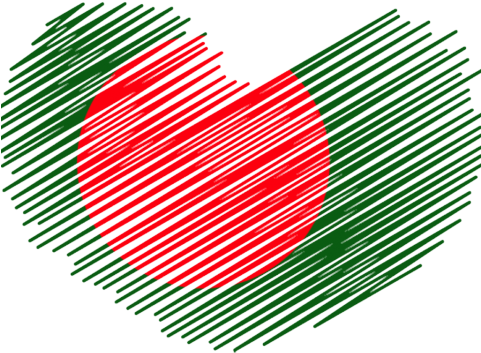 Bangladesh Heart Flag - Trinidad And Tobago Heart Flag (480x480), Png Download