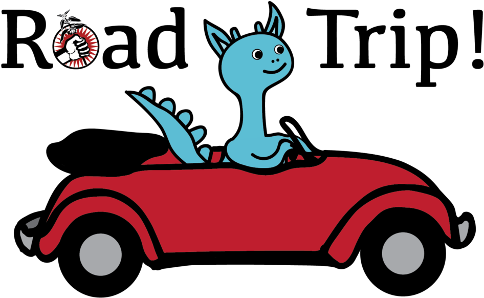 Road Trip Gift Box - Cartoon (1024x683), Png Download