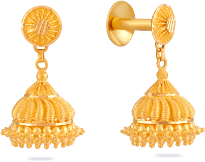 Jos Alukkas - Gold Earrings (530x465), Png Download