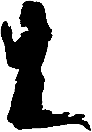 Creo En - Praying Silhouette (310x443), Png Download