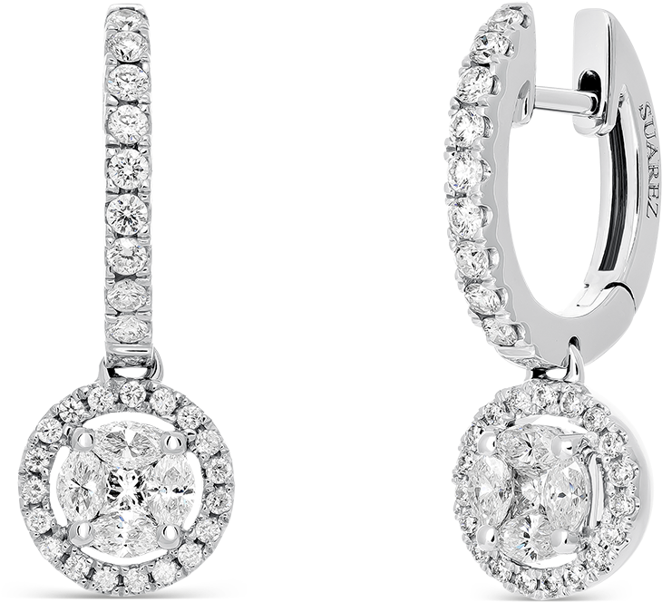 White Gold Earrings - Earring (1200x1200), Png Download
