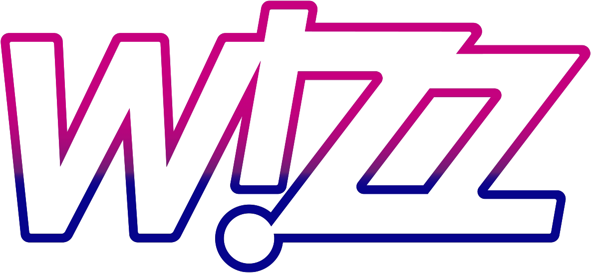 Wizz Air Logo White (1184x548), Png Download
