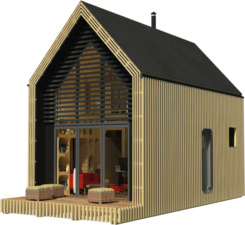 Tiny House Alice - Small Houses Plans (900x900), Png Download