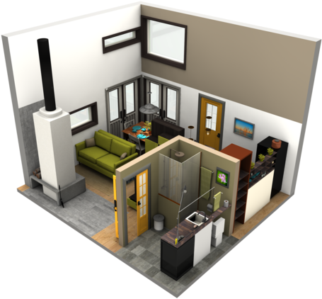 Tinyhousebigloft5 - Architect (750x422), Png Download