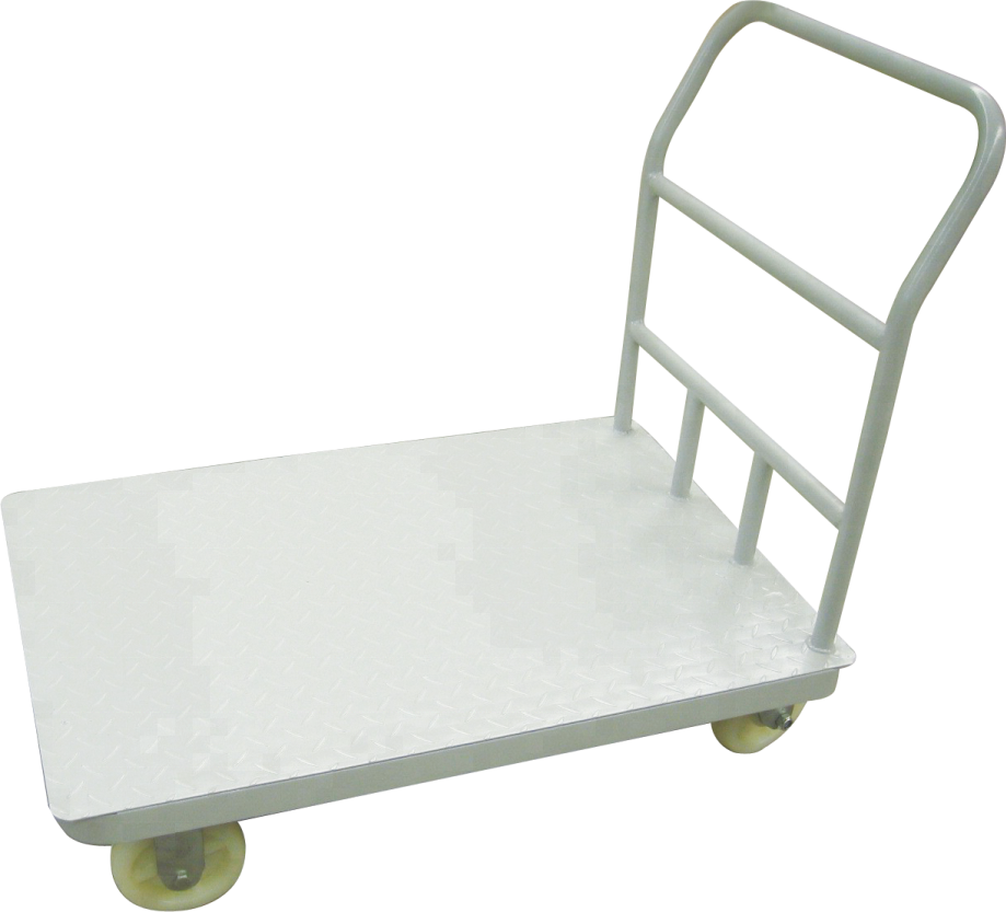 4 Wheels Industrial Heavy Duty Flat Hand Psuh Trolley - Chair (919x833), Png Download