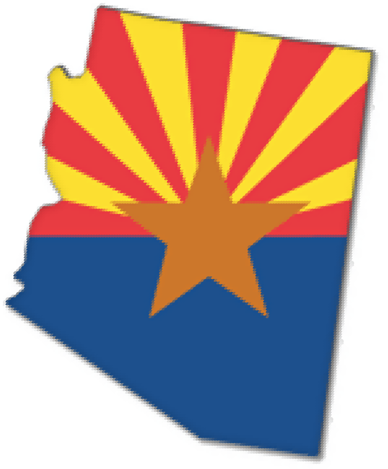 Arizona Sunset Clipart 2 By Jack - Arizona State Flag (1969x1969), Png Download