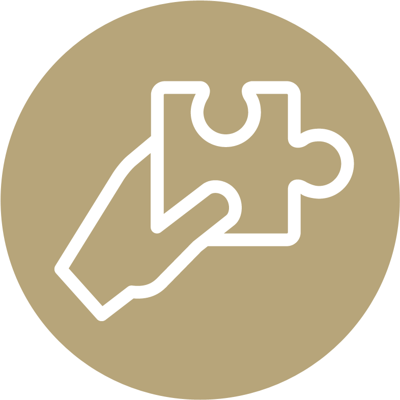 Icon Of A Hand Holding A Puzzle Piece - Icon (795x795), Png Download