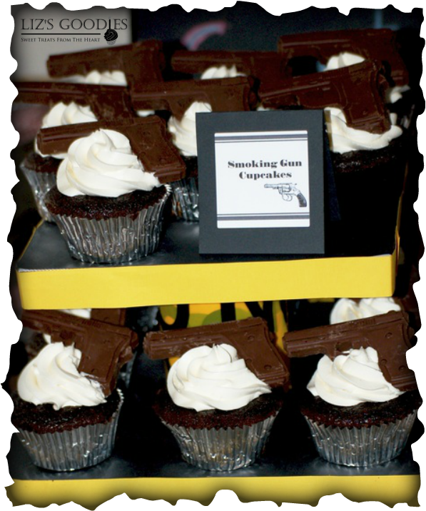 Smoking Gun Cupcakes - Cupcake (597x716), Png Download