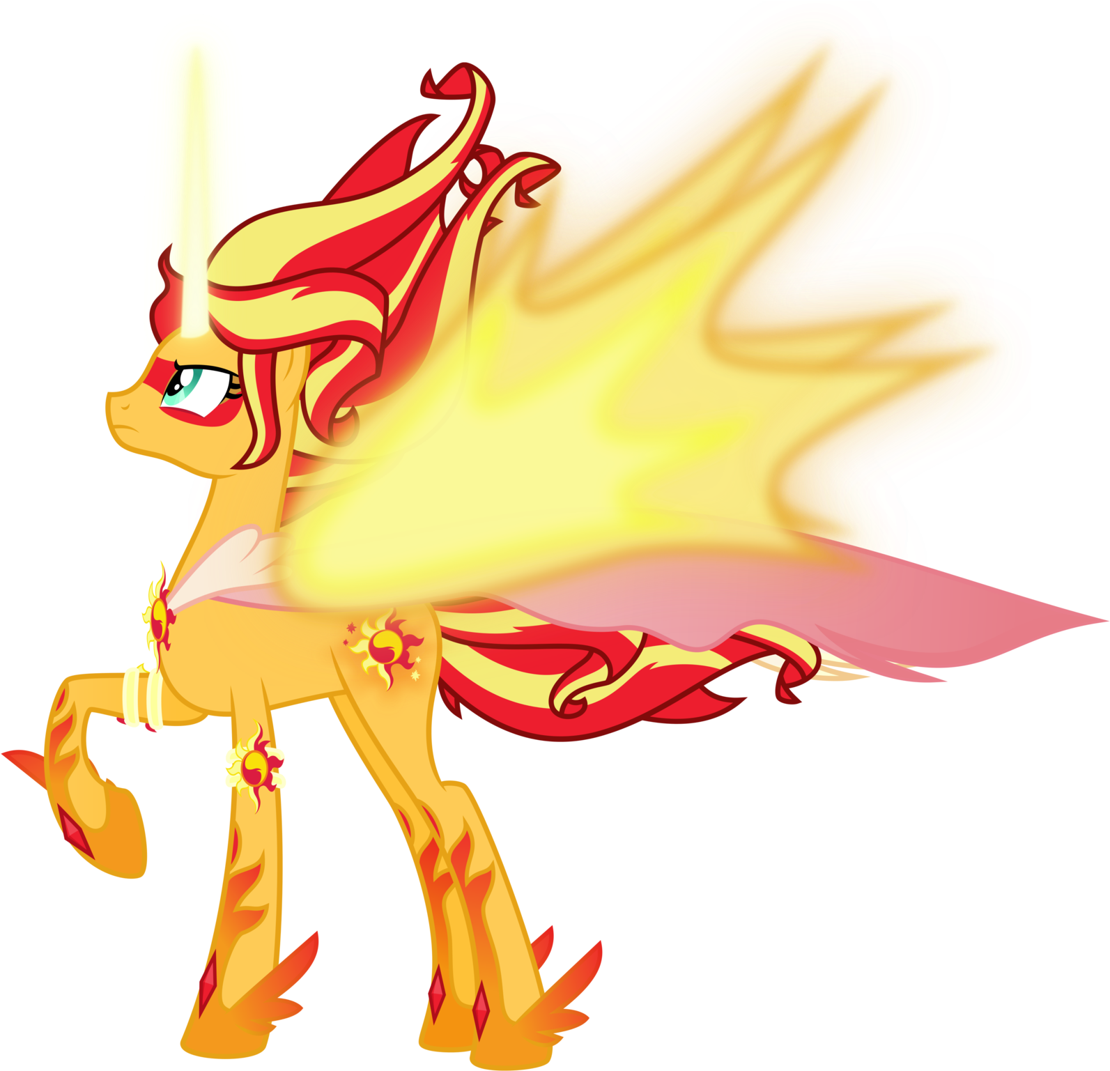 Sunset Clipart - My Little Pony Daydream Shimmer Pony (1600x1601), Png Download