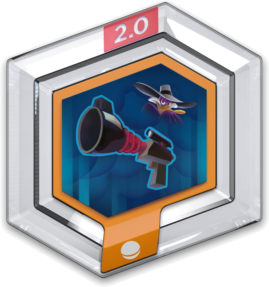 Darkwing Ducks Grappling Gun-x3 - Disney Infinity Power Disc A Small World (1200x1200), Png Download