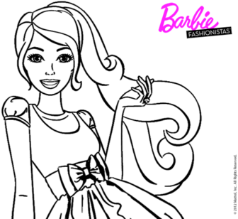 Royalty Free Library Dibujos De Para Imprimir - Barbie Speedy 6v Ride-on Car (400x313), Png Download