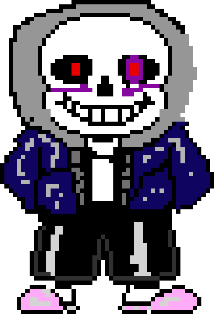 Dusttale Sans - Blushing - Sans Perler Beads (1071x1326), Png Download