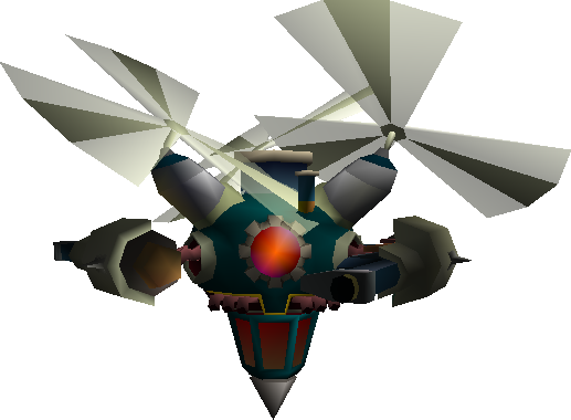 Heligunner Ffvii Spinning - Final Fantasy (517x380), Png Download
