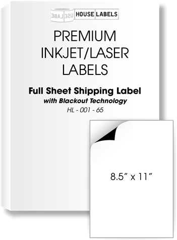 Picture Of Houselabels' Brand, 1 Label Per Sheet, Blackout - Label (403x530), Png Download