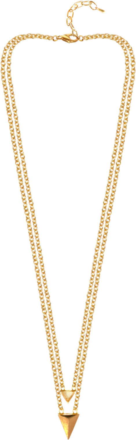 Taylor Chevron Double Arrow Bohemian Necklace - Chain (1275x1700), Png Download