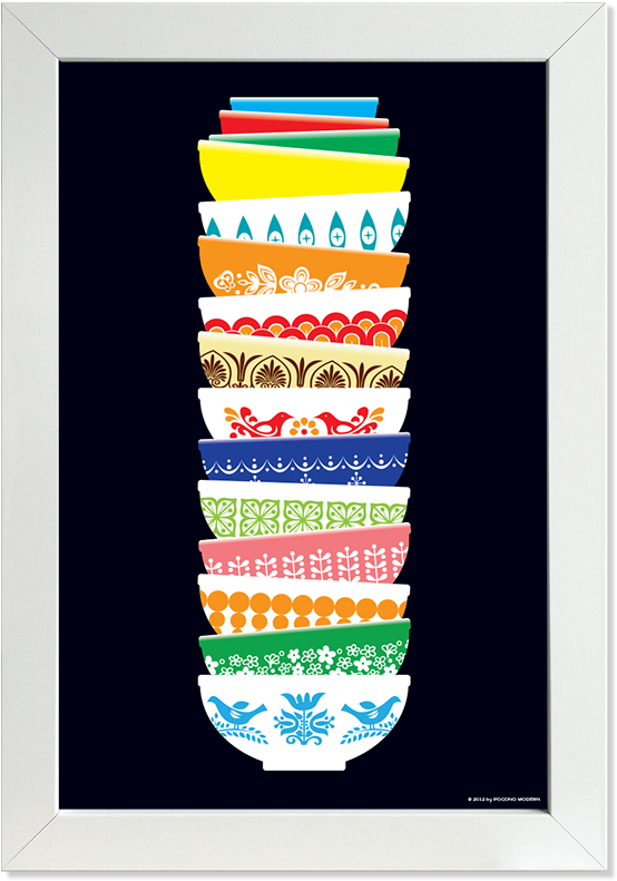Vintage Pyrex Poster (800x800), Png Download