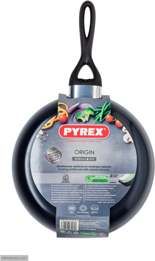 Pyrex Origin Plus Frying Pan 28cm - Pyrex (604x900), Png Download