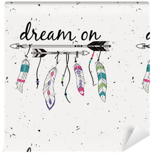 Vector Illustration With Ethnic Arrows And Feathers - Arrows And Feather (400x400), Png Download
