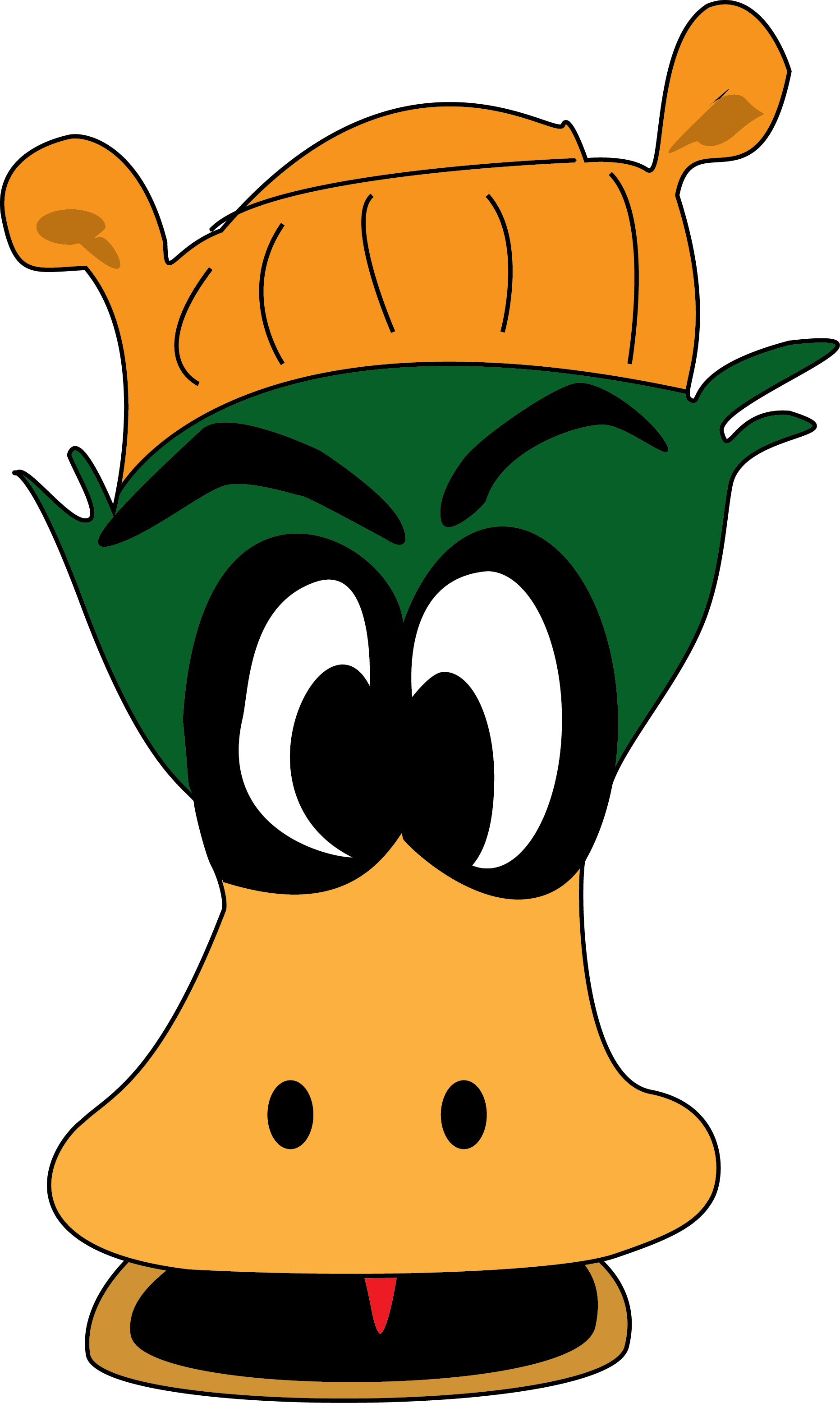 Angry Duck - Duck Cartoon Font (1863x3110), Png Download